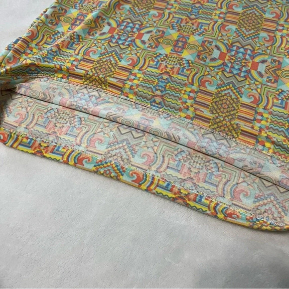 LulaRoe Womens Shirt Dress Small Geo Multi Fitted Boho Tribal Stretchy Summer - Picture 12 of 17